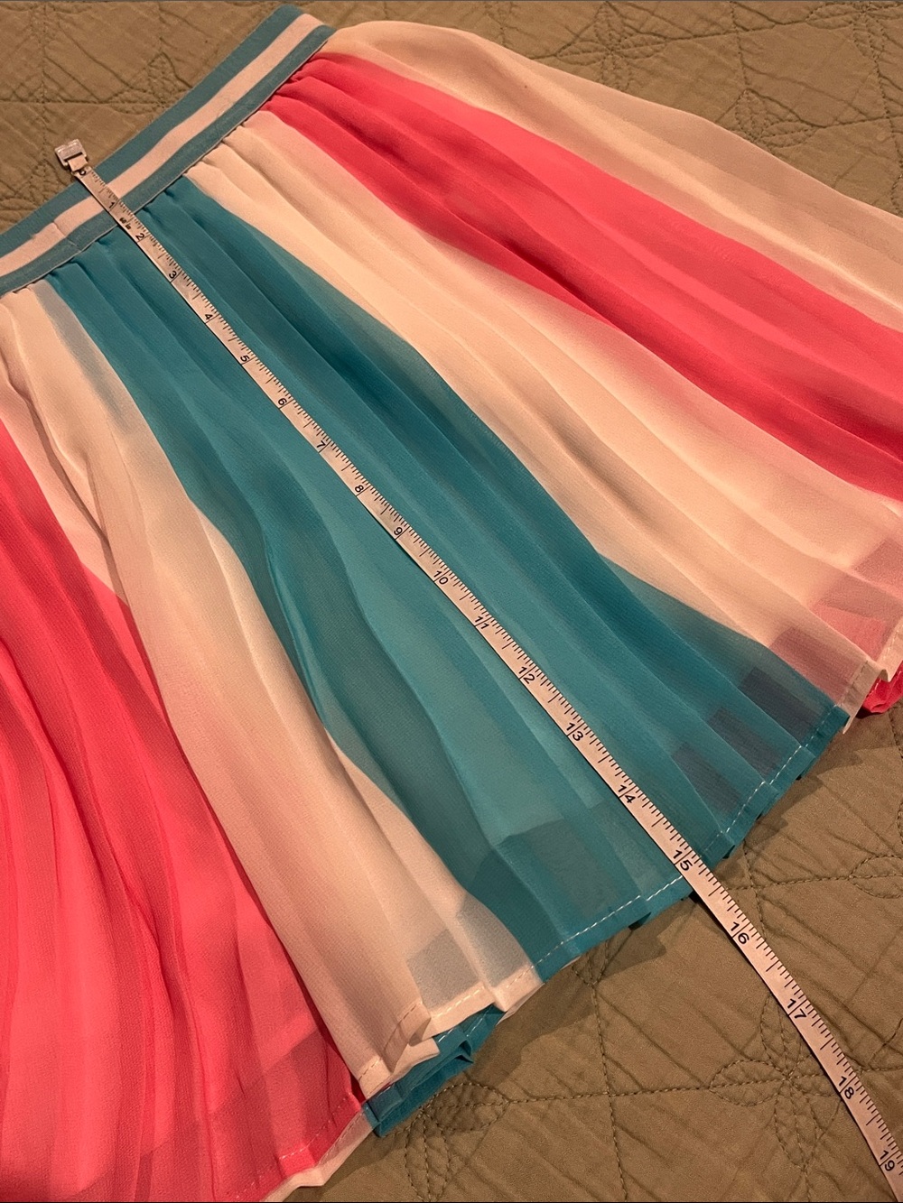 JoJo Siwa Pink, White & Blue Colorblock Pleated Skirt - Picture 11 of 11